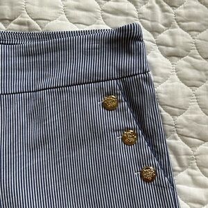 Counterparts Size 10 Nautical Striped Women Bermuda short sailor button pockets